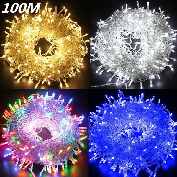 

10m 20m 30m 50m 100m led string fairy light holiday patio christmas wedding decoration ac110v 220v waterproof outdoor light garland