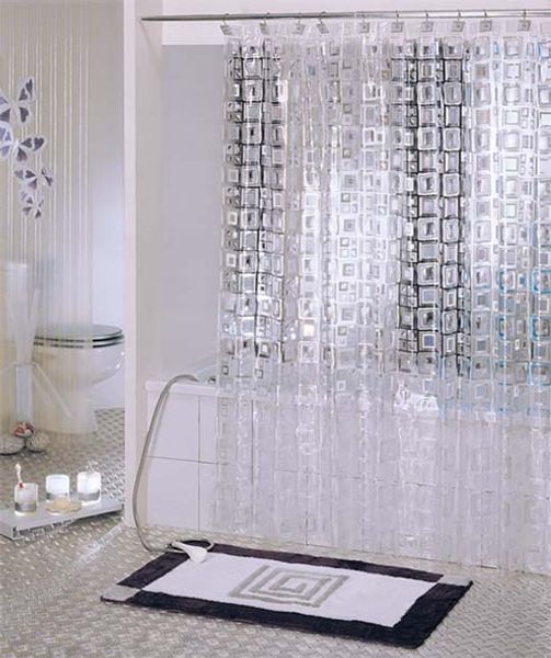 

wholesale- white transparent embossed eva translucent waterproof mould proof thicken shower curtain bathroom shower curtains 180*200cm