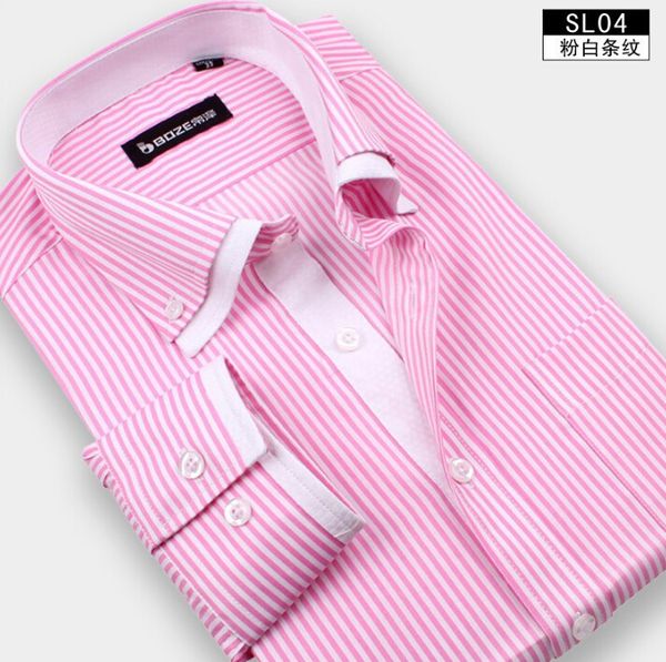 

2016 autumn men striped shirt male double collar double cufflinks shirt mens long sleeve casual dress shirts a variety of color, White;black