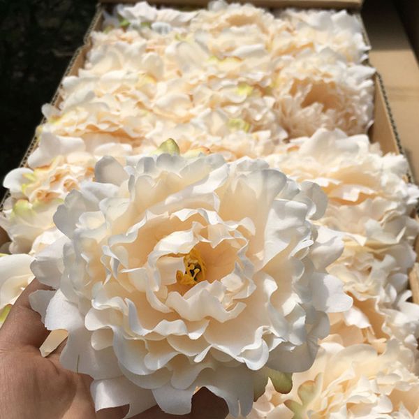 Alta Qualidade Seda Peônia Cabeças Festa De Casamento Decoração Simulação Artificial Silksrose Flores Wed Decorações 10pcs WX-C03