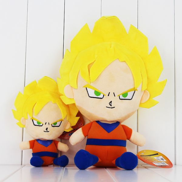 Anime Dragon Ball Super Saiyan Son Goku Plush Soft Stuffed Doll Toy For Kids Gift 2styles