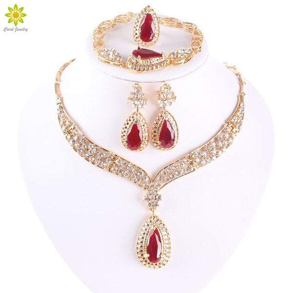 

women fashion african beads necklace earrings set water drop gold plated jewellery set for bridesmaid dubai jewelry sets, Slivery;golden