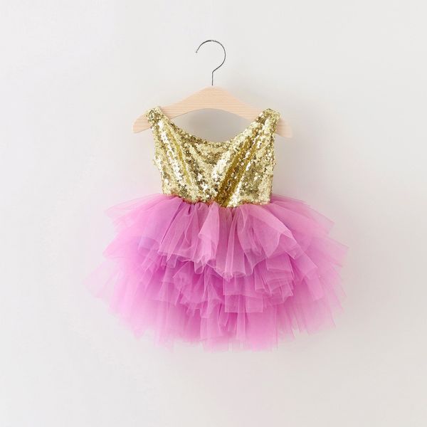 

ems dhl little girl' holiday lace casual kids dress princess gold violet dress sequin tiers tutu dress 90-130, White;blue