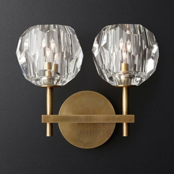 

willlustr boule de cristal single double sconce modern wall sconce loft metal lamp america lighting restaurant l light cafe porch