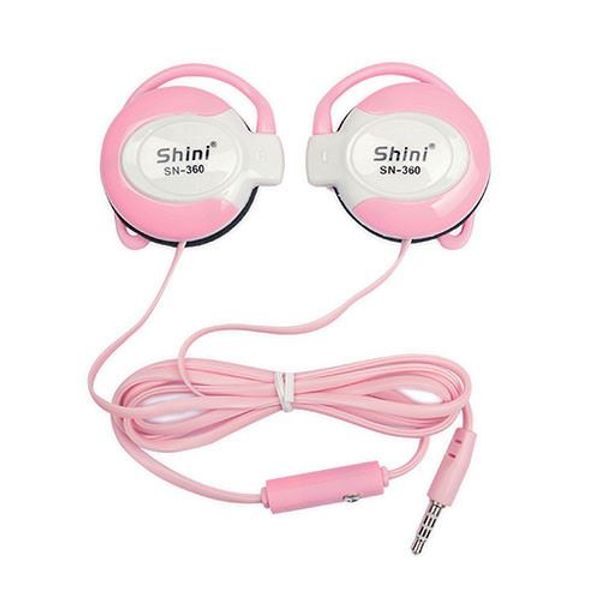 

shini 360 earphone ear hook 3.5mm stereo telephone headset jogging headphone for iphone samsung xiaomi huawei 1pc