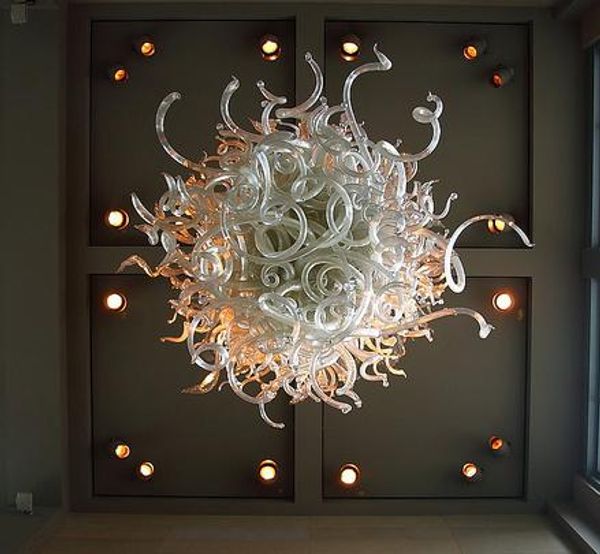 

color/size customized ce/ul certificate hallway lighting round shape hand blown glass chandelier