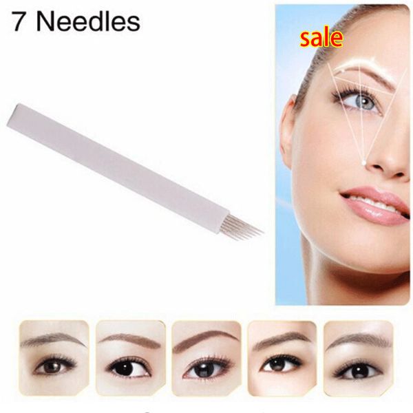 

professional 7-prong flat permanent makeup manual blades 50pcs/lot s 2016 ing