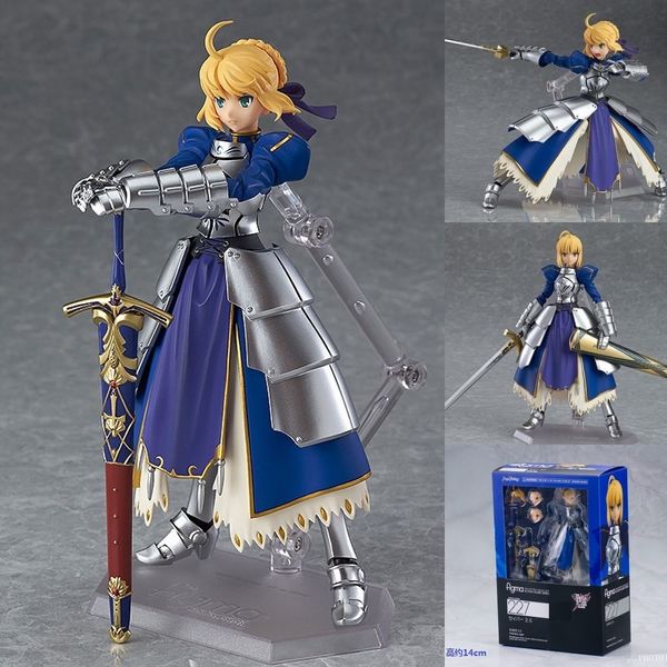 

anime fate stay night saber figma 227 pvc action figure collectible model toy 14cm in stock