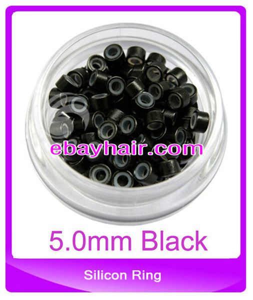 

wholesale-5.0*3.0*3.0mm 613# 13# blonde color 1000pcs silicon aluminum large size micro ring tubes beads link for hair extension loop hair
