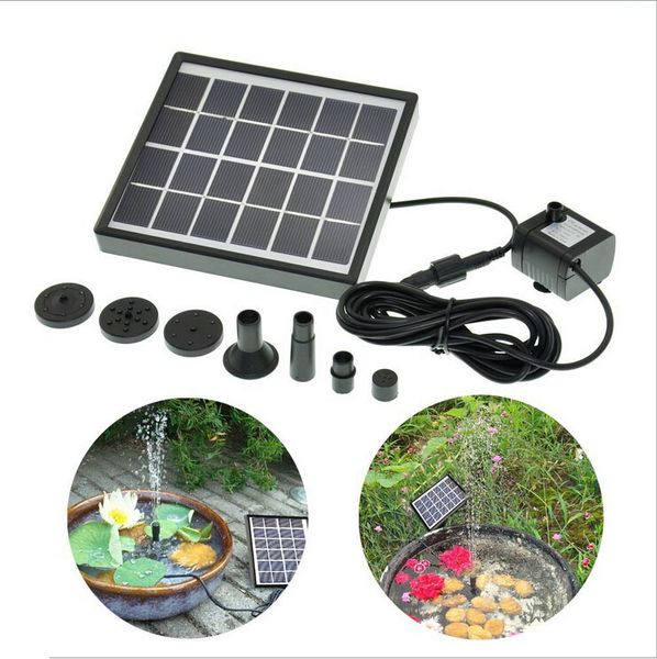 

6v worldwide solar pump fountain 1.5w submersible watering solar panel power pump home garden pool pond landscape fountain