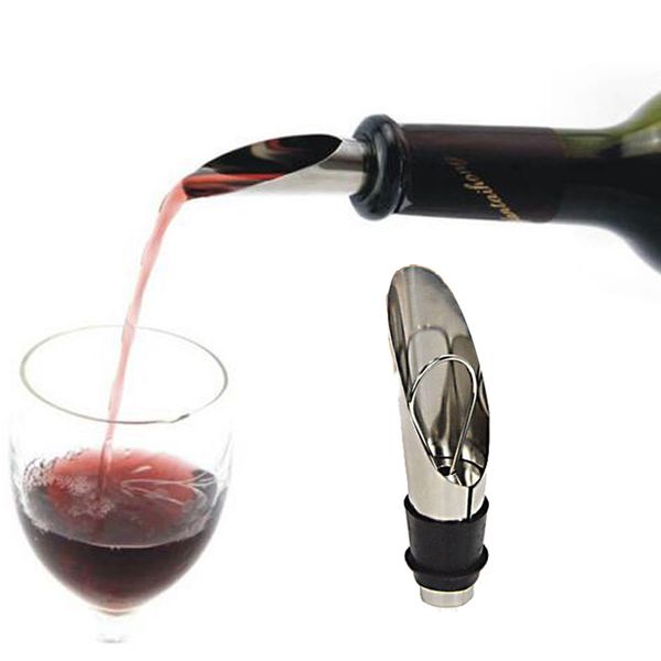 Elegante vinho de aço inoxidável derramadores de vinho funil garrafa derramar dumping rolhas de vinho plug bar ferramentas Rolhas dos vinhos