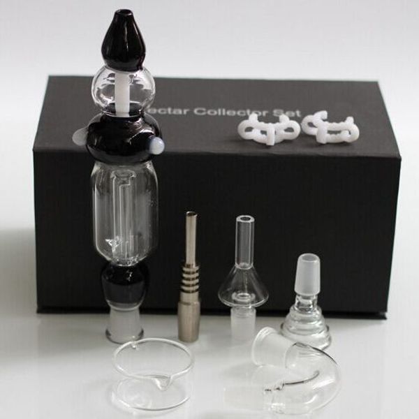 Em estoque Kit Coletor de Néctar Micro NC Glass Unha de titânio Tubo de Néctar Tubo de Titânio Unha para fumar cachimbo de água Kit Coletor de Néctar 2.0