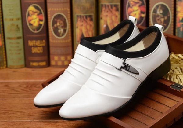 

2017 new leather shoes men's english nib p studio wedding shoes tide@01, Black