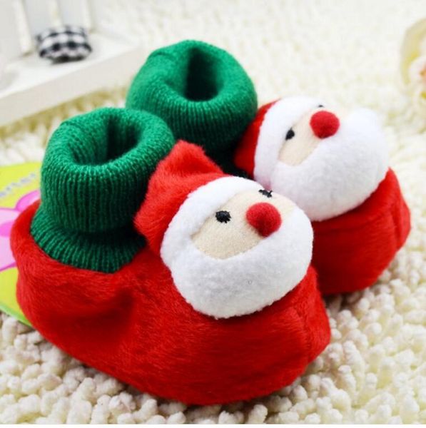 

новый рождественский ребенок малыш обувь горячие девушки мальчики санта-клаус дед мороз ребенок prewalker новорожденных детская обувь детска