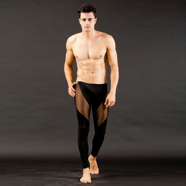 Herren-Unterwäsche Herren-Nachtwäsche Großhandels-Herren durchsichtig Mesh Low Rise Long Johns Thermohose Unterwäsche Hose S/M/L