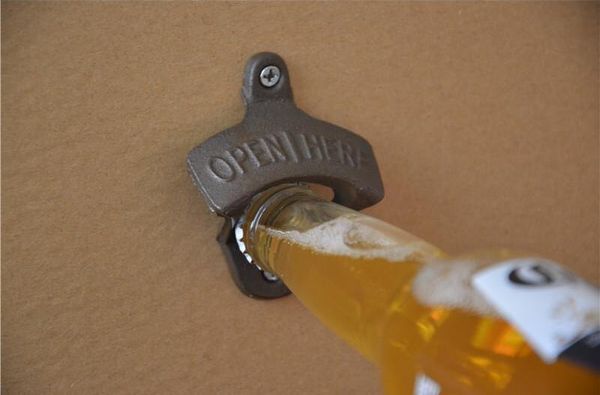 

Wall mounted opener beer bottle opener ca t iron retro opener for kitchen factory direct ale 2016 creative opener