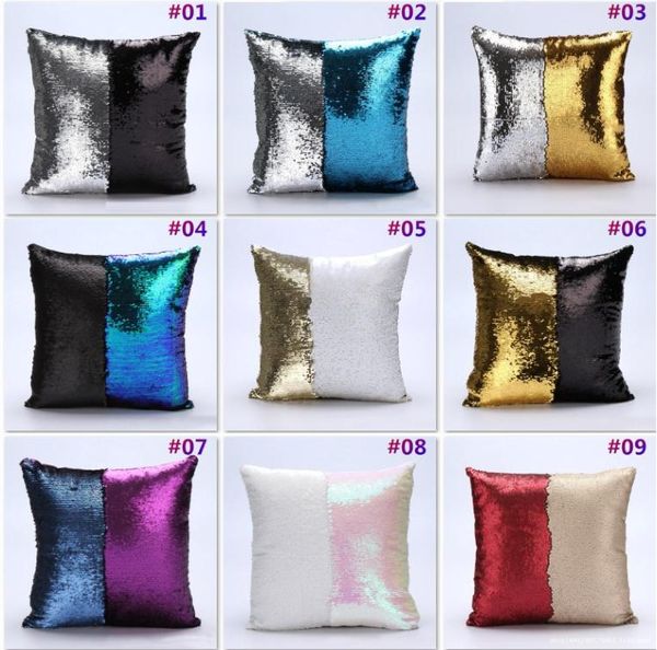 Diy Glitter Sequins Throw Pillow Case 14 Designs Color Changing