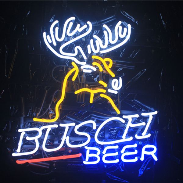 

glass led diy neon sign flex rope light indoor/outdoor decoration for busch beer rgb voltage 110v-240v 17*14 inches