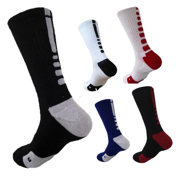

wholesale-2pair new elite basketball socks men long outdoor coolmax sport socks male compression running socks men football&soccer socks, Black