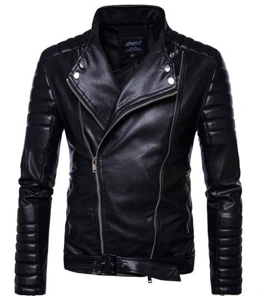 Großhandel Kurze Schwarze 5XL Jacke Für Herren PU Leder Slim Herren Jacke Mäntel Stehkragen Herbst Wild Motorrad Langarm Mantel Männer T170717 Von Großhandel Kurze Schwarze 5XL Jacke Für Herren PU Leder Slim Herren Jacke Mäntel Stehkragen Herbst Wild Motorrad Langarm Mantel Männer T170717 Von