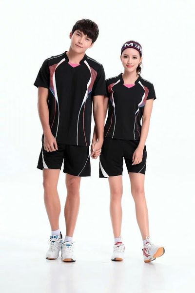

2017 men women badminton shirts jersey,ping pong camiseta quick-drying sport shirt jersey,lovers table tennis men shirts sets table suits, White;black