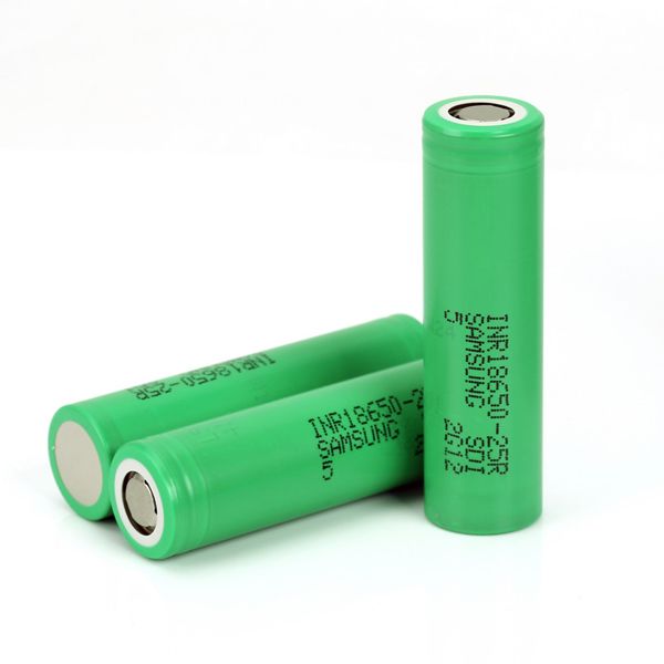 

высокое качество samsung 25r 18650 аккумулятор-2500mah 20a аккумуляторная литиевые батареи высокого слива для 18650 ecig box mods