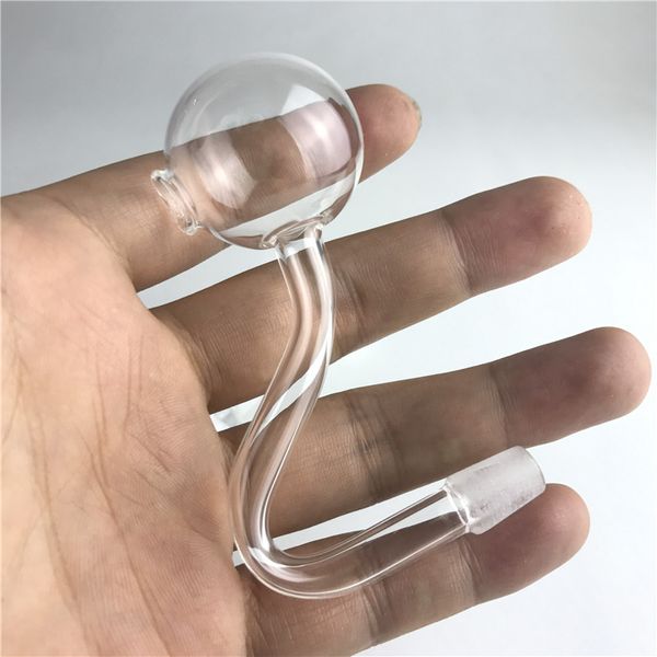 XXL da 30 mm a sfera grande ciotola di bruciatore olio in vetro con tubi da giardino da 10 mm a sottili tubi dell'acqua pyrex per impianti fumatori