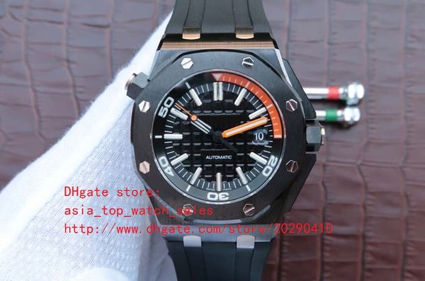 

luxury watches 42mm stainless steel mens automatic mechanical mens men's watch watches black dial and rubber band, Slivery;brown