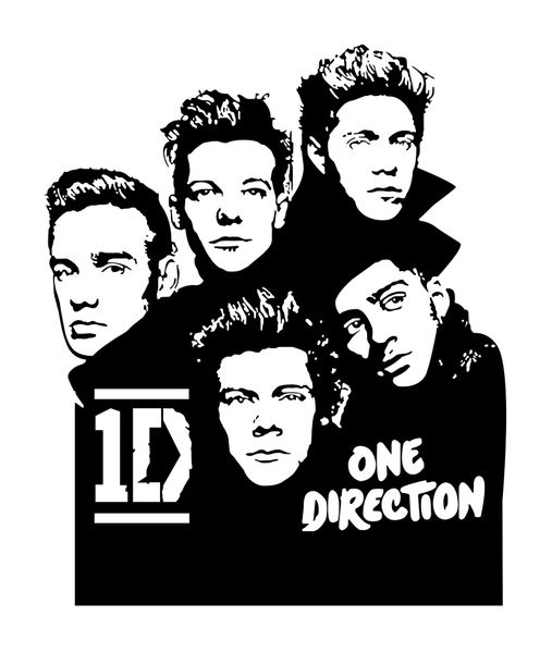 1PC One Direction Wall Sticker For Kids Rooms Bedroom Living Home Decoration Pictures Removable Wall Art