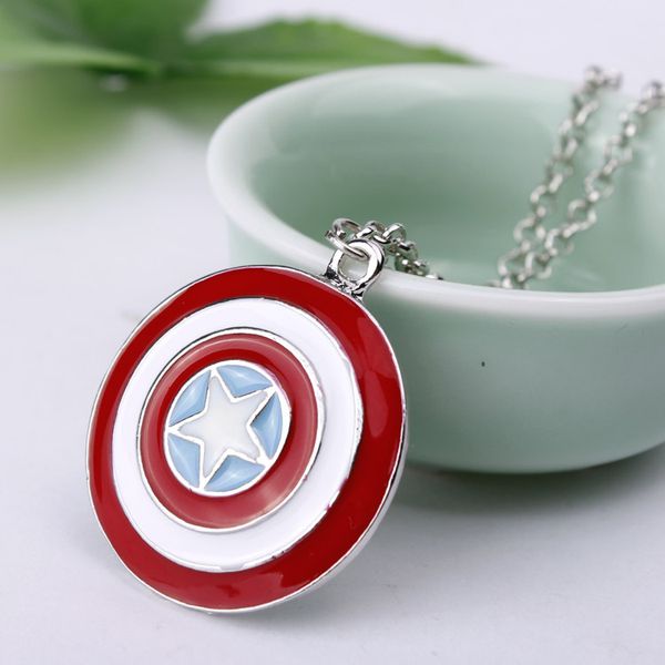 

Avengers Captain America Shield Pendant Necklace фильм Супергерои Заявление ожерелья Ювелирные изделия для детей дети бесплатная доставка 160028