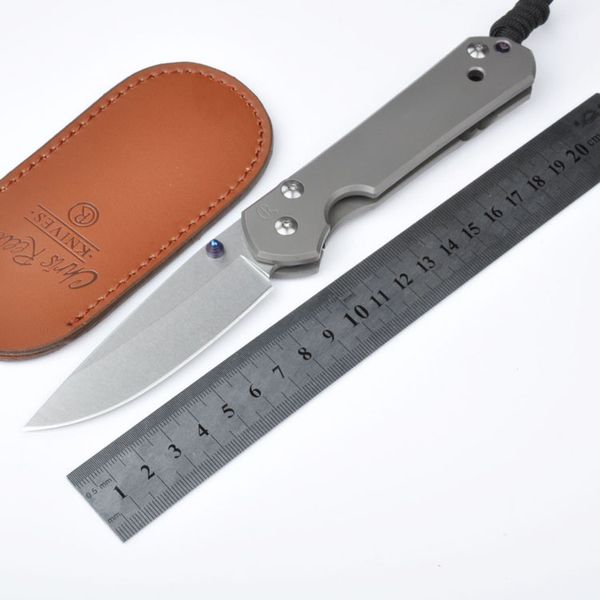 

Camping Knife Chris Reeve Sebenza 25 Folding Knife D2 Blade Stonewashed TC4 Titanium Handle Survival Gear Tactical Knife F494E