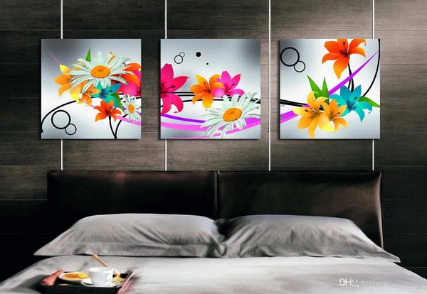 

красивые цветы абстрактная живопись жикле печать на холсте дома декор стены искусства set30128