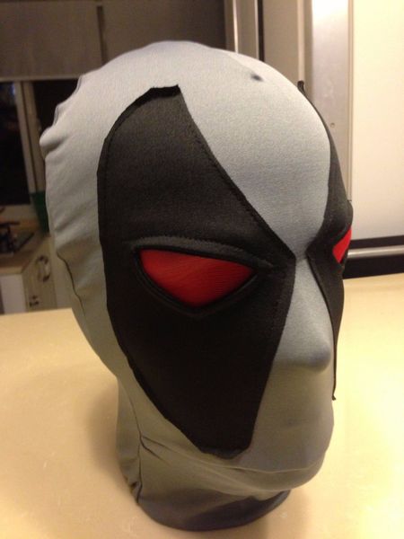 

halloween gray deadpool mask for cosplay costume headwear mask christmas gift  adjust, Black;red