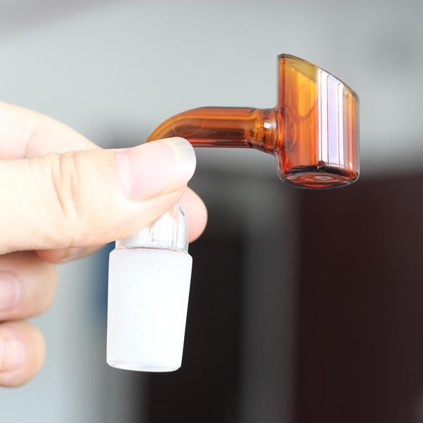 

4 стиль 90 градусов разноцветное стекло выпадающий адаптер Glass Banger Nail 14,4 мм 18,8 мм совместный мужской женский для стекла водопровода