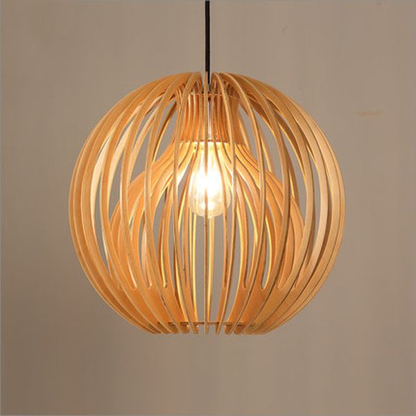 Iron Craft Pendant Lights Hollow Stainless Steel Ball Lamp Iron Craft Pendant Lights Hollow Stainless Steel Ball Lamp E27 Wood Fixture Lighting