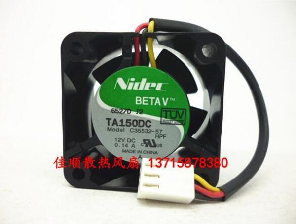 Nidec 40*40*28 TA150DC C35532-57 3-Leitungsgeschwindigkeitsversion des 12V 0,14 1U Server-Shuangzhu-Lüfters