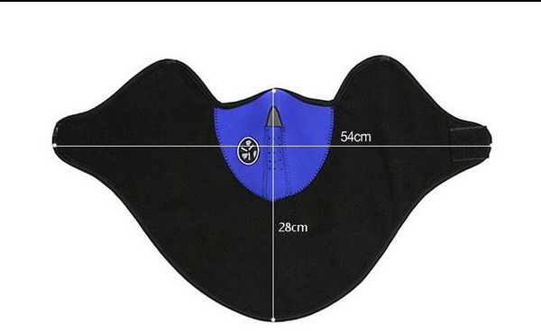 Collo in neoprene Caldo passamontagna Mezza maschera per ciclismo all'aperto Motocicletta Sci Snowboard Velo Maschera invernale leggera Cappuccio per il viso da ciclismo