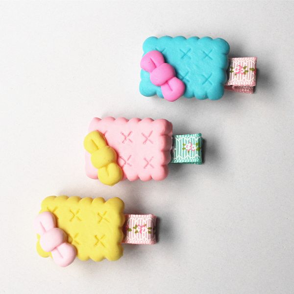 

24pcs/lot soft ceramics pink icecream with colorful bows hairpins baby hair clips headwear wholesale yellow hair clips, Slivery;white