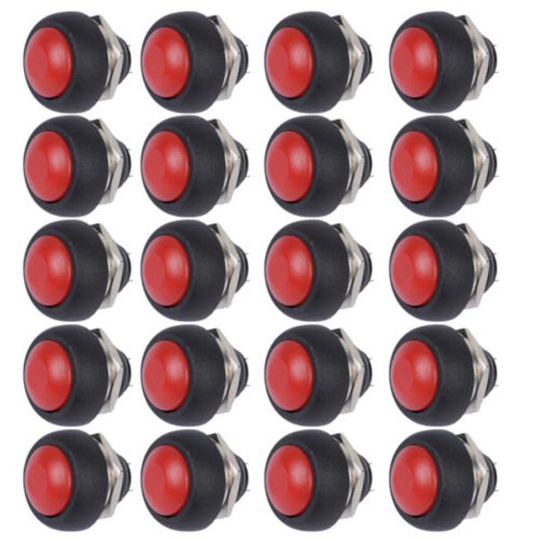 

wholesale-20pcs red mini round switch 12mm waterproof momentary push button switch