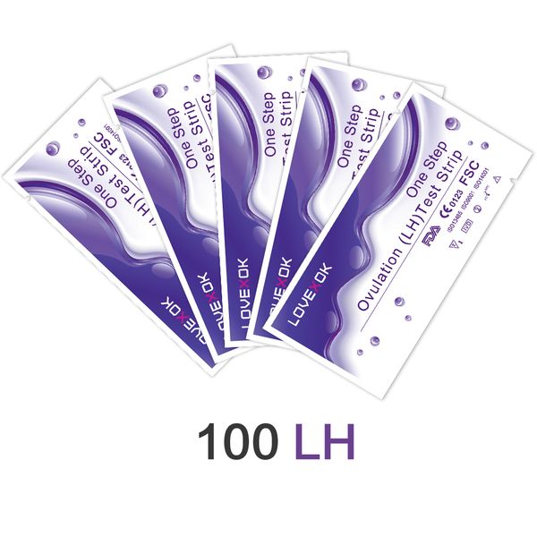 

LOVEXOK LH Ovulation Test Strip Kit Free Shipping 100 PCS Personal Home Self Test Kit FDA and CE Certificate