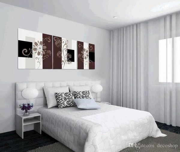 

modern beautiful flowers fine floral painting giclee print on canvas home decor wall art set30239