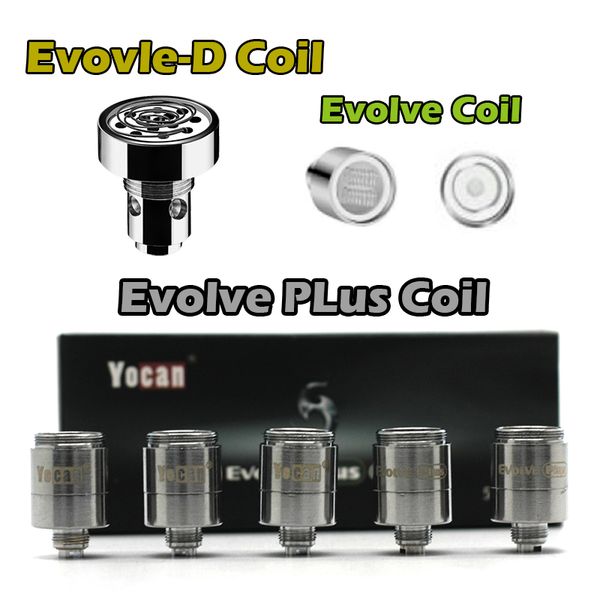 

Аутентичные Yocan Evolve Plus Катушка Evolve-D Катушка Evolve ППЭС Катушка Кварц Dual Coil E сигареты Сменные катушки для Yocan Испарителя