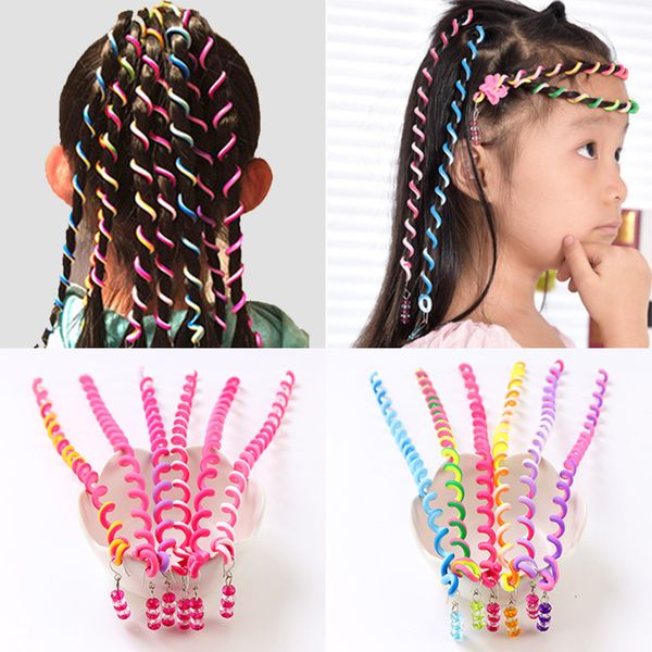 New Cute Girls Headband Colorful Crystal Long Elastic Hair Bands