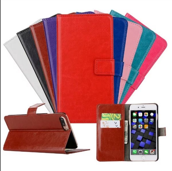 Für iPhone 7/iPhone 7 plus Wallet Leder Flip Case Hybrid Back Cover DHL