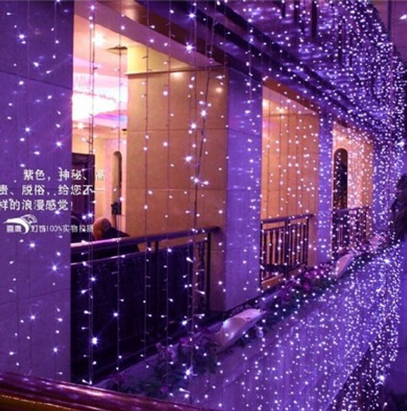 6M x 3M 600 LED cortina de luz cascada al aire libre Navidad cadena luces de hadas boda fiesta jardín Hotel decoración 220V 110V lámpara