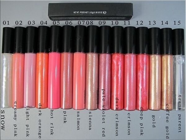 

2016 новый макияж новый высокое качество бренд 15 цветов 1.92 г блеск для губ (15 шт./лот)