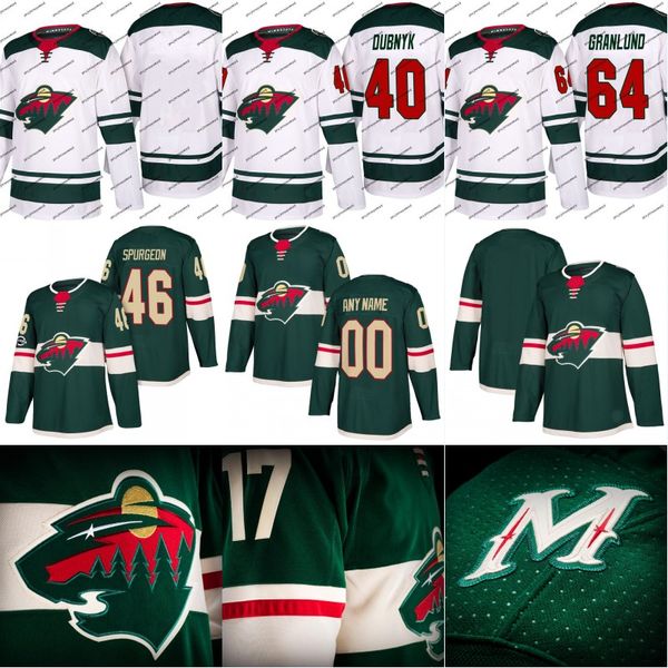 

Minnesota Wild Jersey 43 Mario Lucia 45 Damte Salitururo 46 Jared Spurgeon Custom Hockey Jerseys White Green Free Shipping