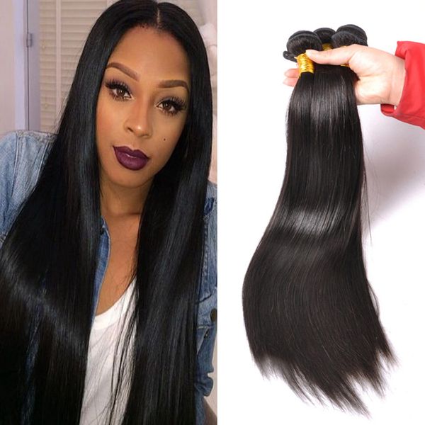 8a Soft Queen Brazilian Virgin Hair Weave Straight Hair Weaves 100
