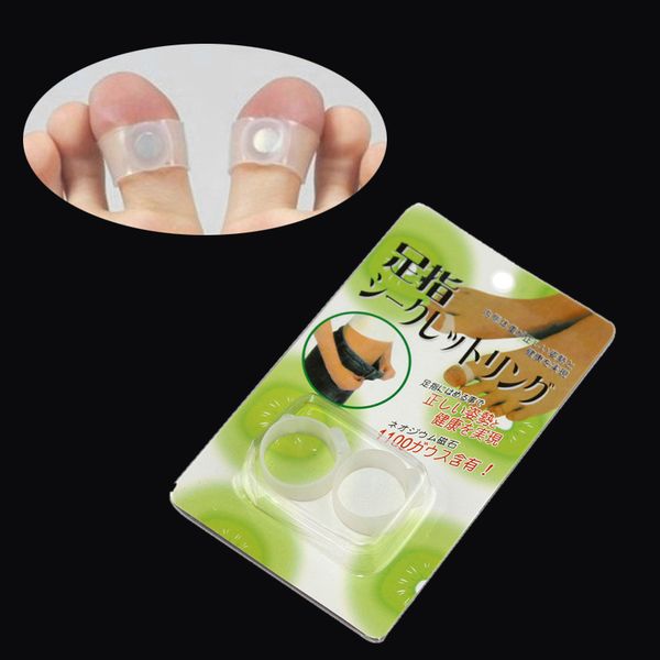 

health care feet care easy massage slimming silicone foot massage magnetic toe ring fat burning for weight loss ing