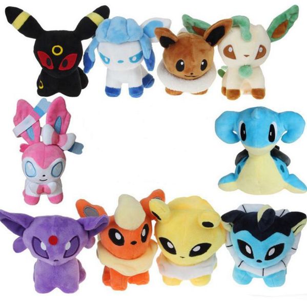 

Poke Stuffed Animals Toys 14CM Poke Cartoon Plush Doll Squirtle Charmander Bulbasaur Umbreon Eevee Espeon Dolls 8 Styles